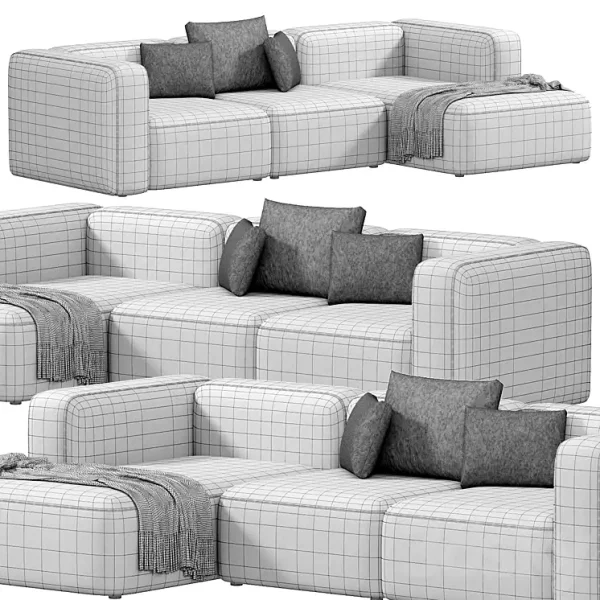 3DSky - BASECAMP CHAISELOUNGE Left Modular Sofa by Makenordic - Image 4