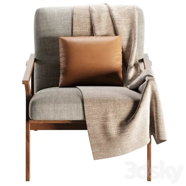 3DSky - Cavett Wood Frame Accent Chair - Image 3