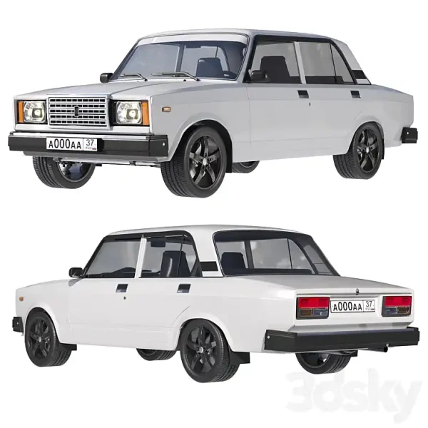 3DSky - VAZ 2107 White