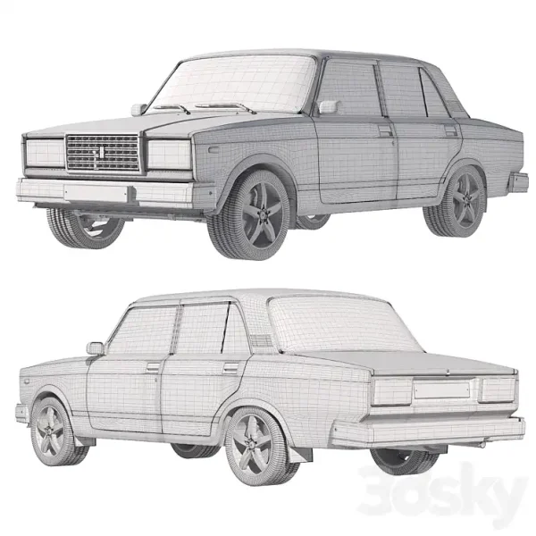 3DSky - VAZ 2107 White - Image 4