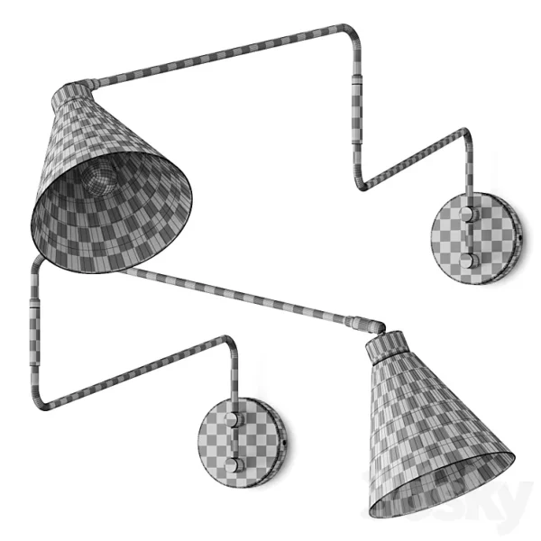 3DSky - La Redoute Hiba Articulated Metal Wall Lamp - Image 3
