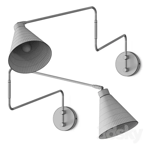 3DSky - La Redoute Hiba Articulated Metal Wall Lamp - Image 2
