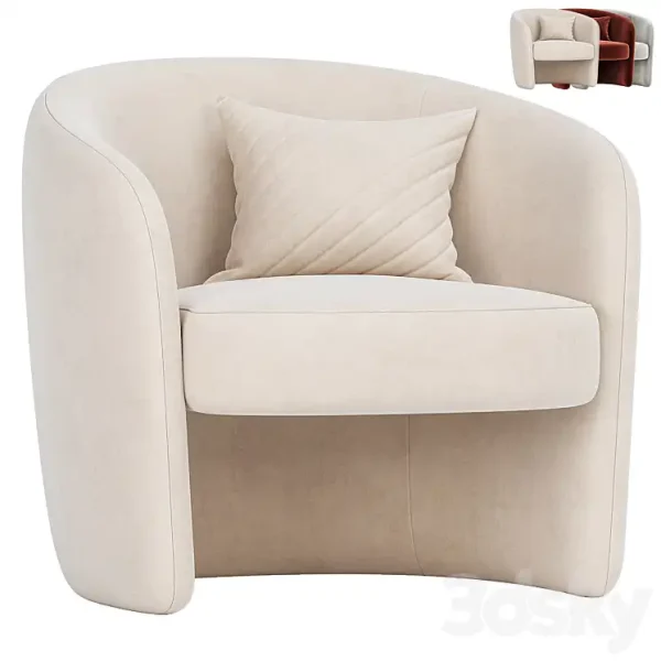 3DSky - Kearney Upholstered Barrel Chair