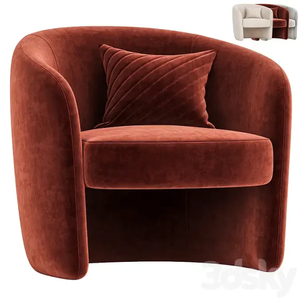 3DSky - Kearney Upholstered Barrel Chair - Image 2