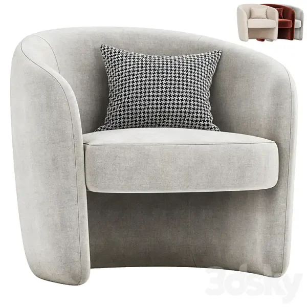 3DSky - Kearney Upholstered Barrel Chair - Image 3