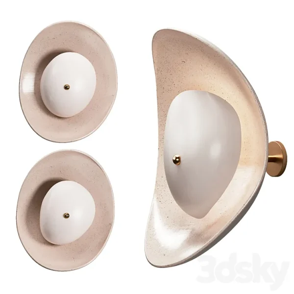 3DSky - Set of 2 Free Form Wall Sconces by Elsa Foulon