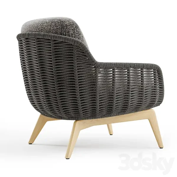 3DSky - Outdoor Garden Woven Lounge Armchair Belt Cord - Image 3