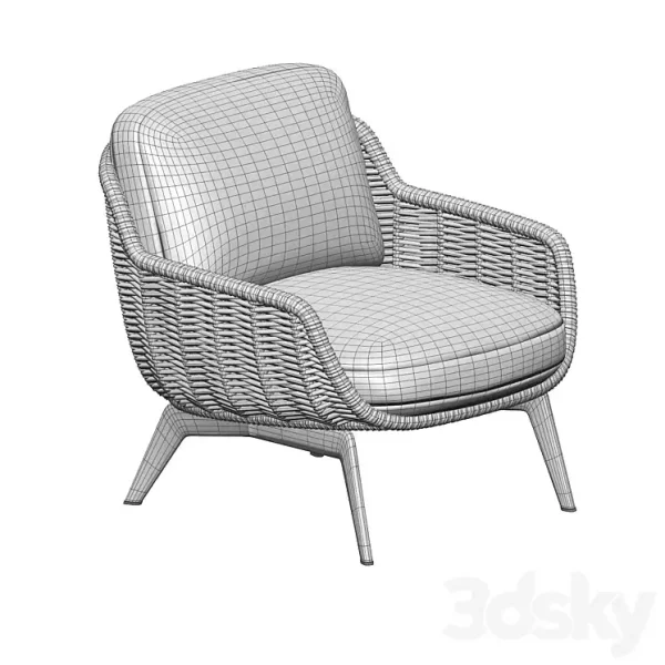 3DSky - Outdoor Garden Woven Lounge Armchair Belt Cord - Image 4