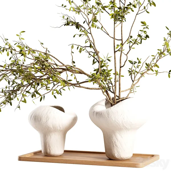 3DSky - Plum Branch in a Stone Vase 1 - Image 2