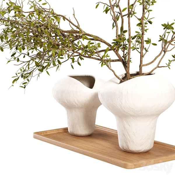 3DSky - Plum Branch in a Stone Vase 1 - Image 3