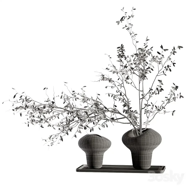 3DSky - Plum Branch in a Stone Vase 1 - Image 4