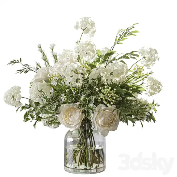 3DSky - Flower Set 060 Hydrangea Rose - Image 3