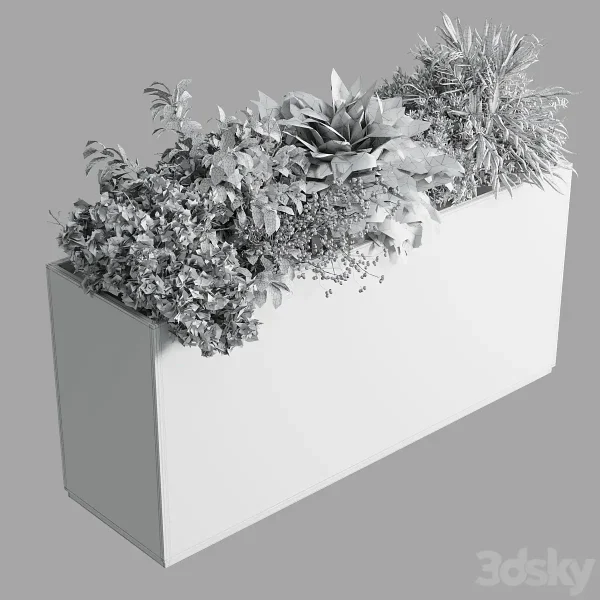 3DSky - Office Plant Plastic Box Plants on Stand - Image 4