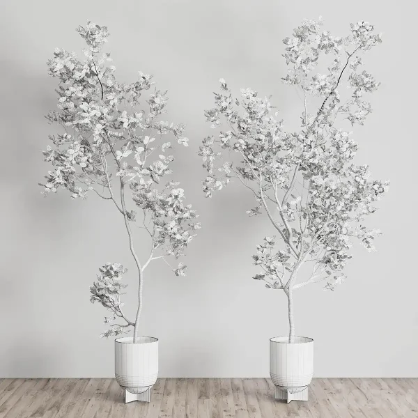 3DSky - Indoor Plant Set 397 Pot Tree in a Concrete Dirt Vase - Image 5