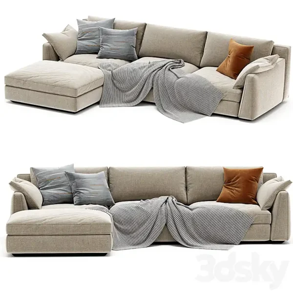 3DSky - Horm Ellington Chaise Longue Sofa - Image 2