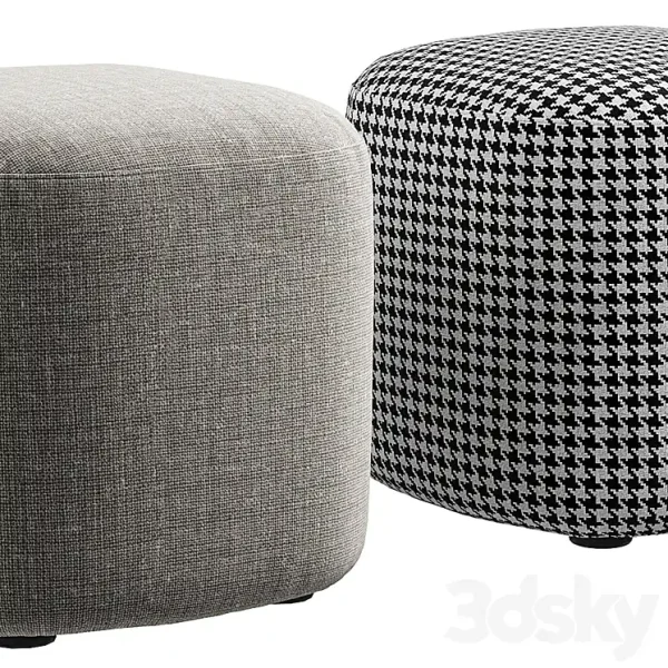 3DSky - Vorsen Round Ottoman Stool - Image 3