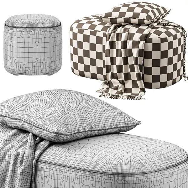 3DSky - Vorsen Round Ottoman Stool - Image 5