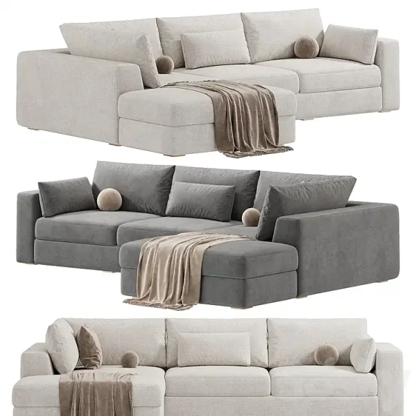3DSky - Bumper Sectional Sofa 1