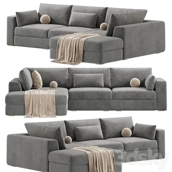 3DSky - Bumper Sectional Sofa 1 - Image 3