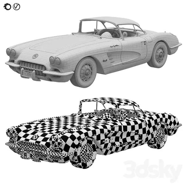 3DSky - Chevrolet Corvette Coupe 1960 with a Roof - Image 5
