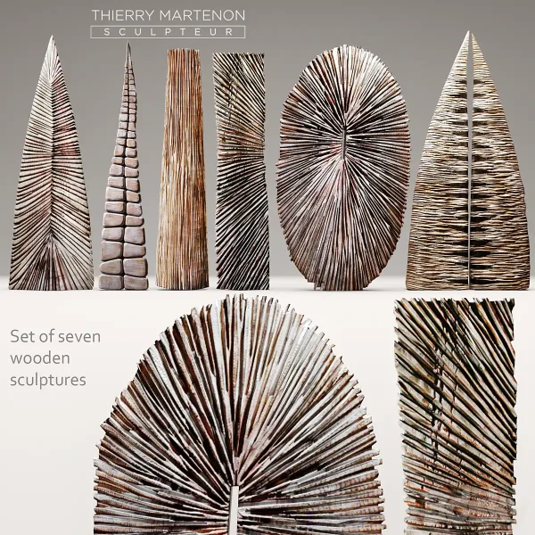 3DSky - A Set of Wooden Sculptures Thierry Martenon