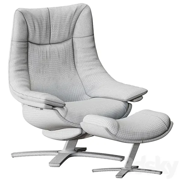 3DSky - Re Vive Casual Armchair By Natuzzi - Image 5