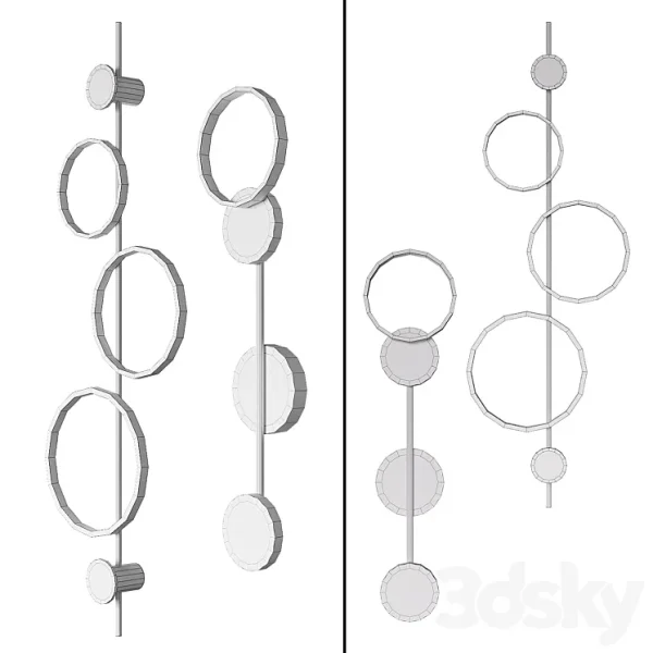 3DSky - Set of LED Wall Sconces 1 - Image 4