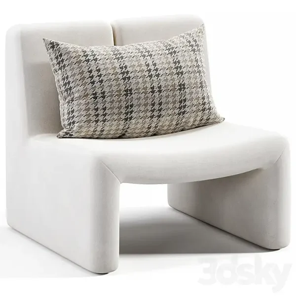 3DSky - Dario Green Boucle Accent Chair By CB2 - Image 2