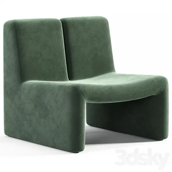 3DSky - Dario Green Boucle Accent Chair By CB2 - Image 4