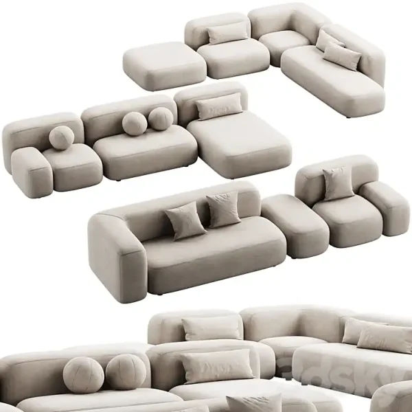 3DSky - 476 Modular Sofa Ribbl by Divan