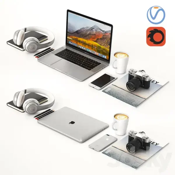 3DSky - Workplace Silver MacBook