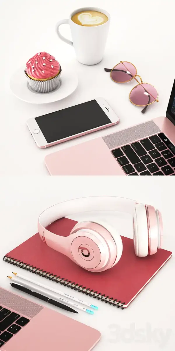 3DSky - Workplace Rose Gold MacBook - Image 2