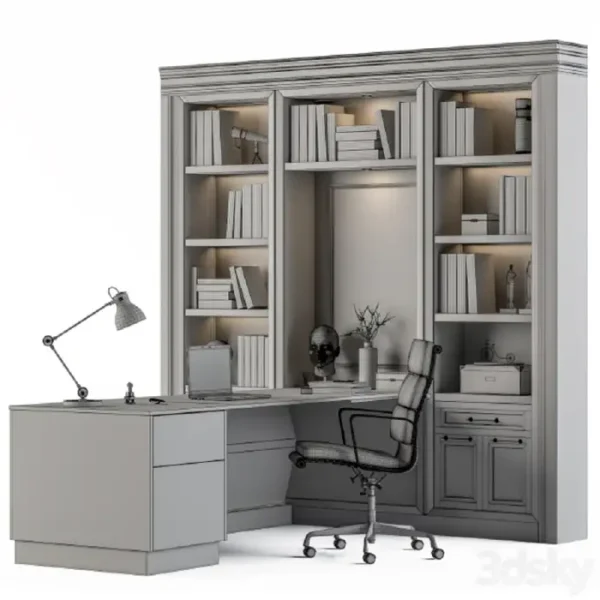 3DSky - Office Furniture T Desk Manager Set 28 - Image 5