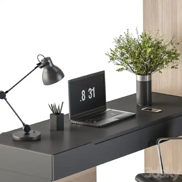 3DSky - Office Furniture Wardrobe and Table Home Office 36 - Image 4