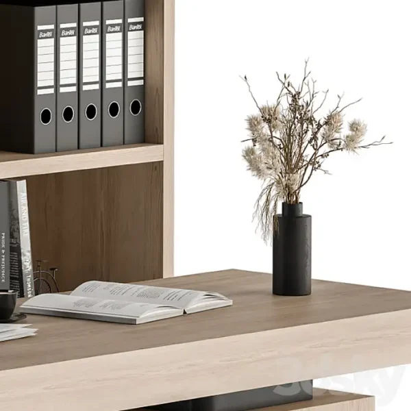 3DSky - Office Furniture Wood Boss Desk Manager Set Table 42 - Image 3