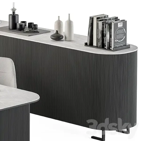 3DSky - Boss Desk Black and Gray Office Furniture 236 - Image 4