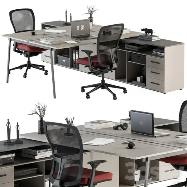 3DSky - Employee Set Office Furniture 244 - Image 3