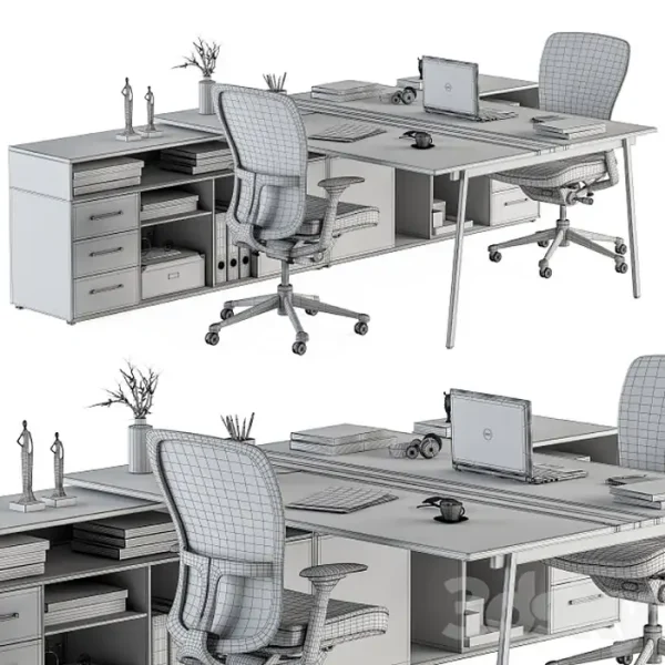 3DSky - Employee Set Office Furniture 244 - Image 5