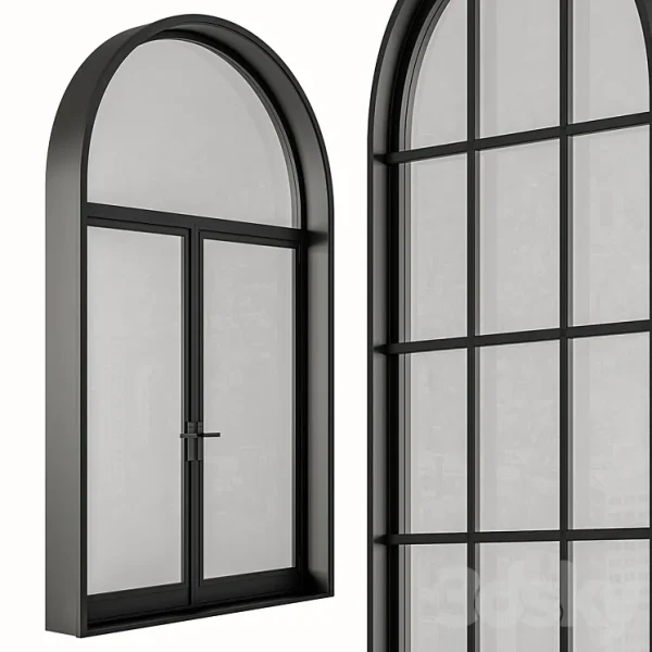 3DSky - Black Modern Arched Window Windows Set 07 - Image 3