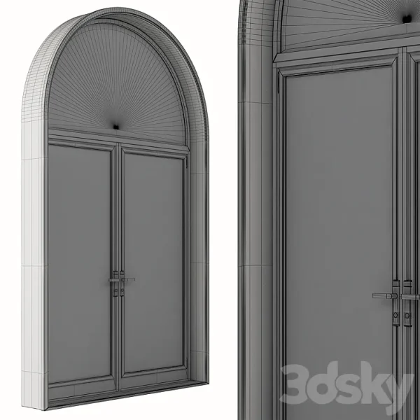 3DSky - Black Modern Arched Window Windows Set 07 - Image 6