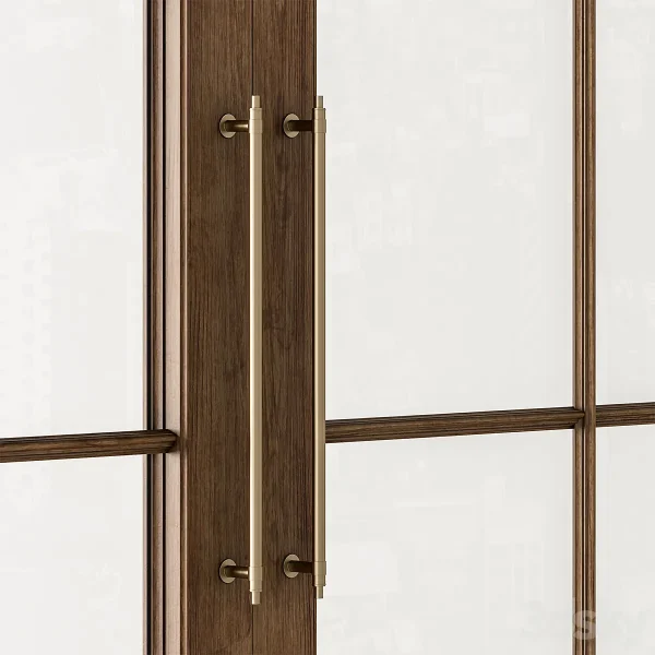 3DSky - Neo Classic Glass and Wood Door Set 42 - Image 2
