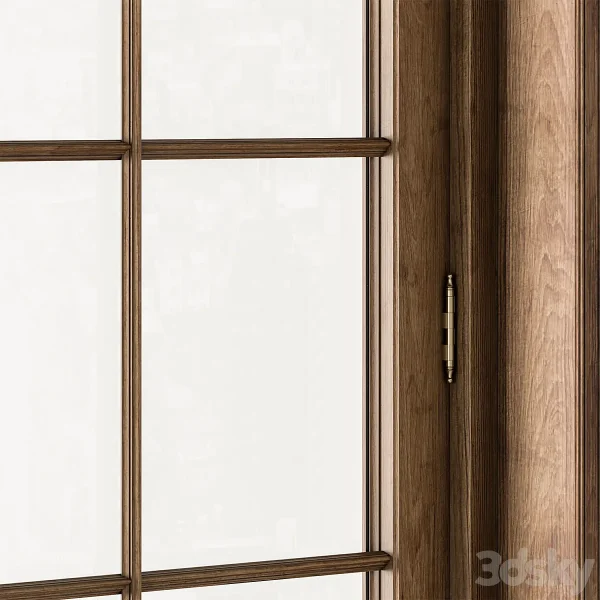 3DSky - Neo Classic Glass and Wood Door Set 42 - Image 3