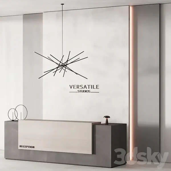 3DSky - 182 Office Furniture 02 Reception Desk 02