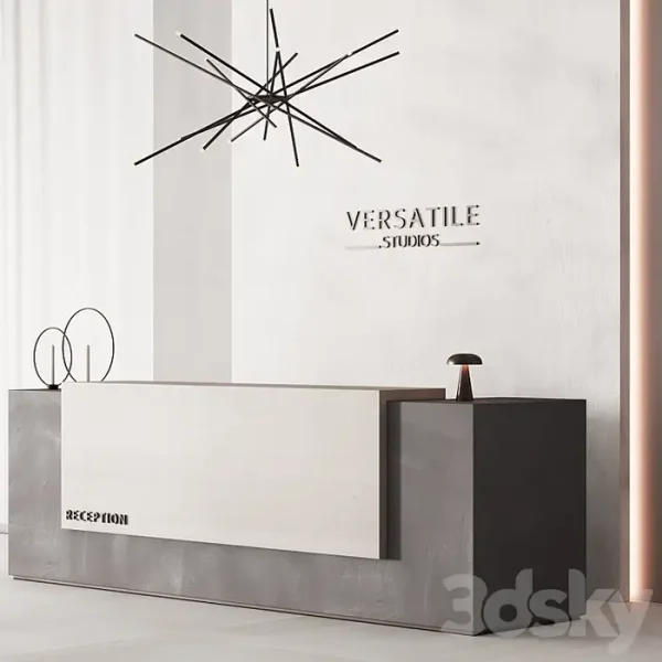 3DSky - 182 Office Furniture 02 Reception Desk 02 - Image 2