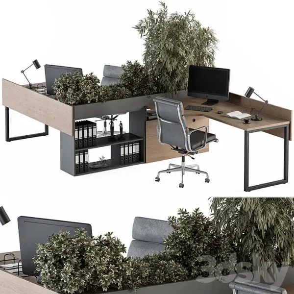 3DSky - Employee Set Office Furniture 348