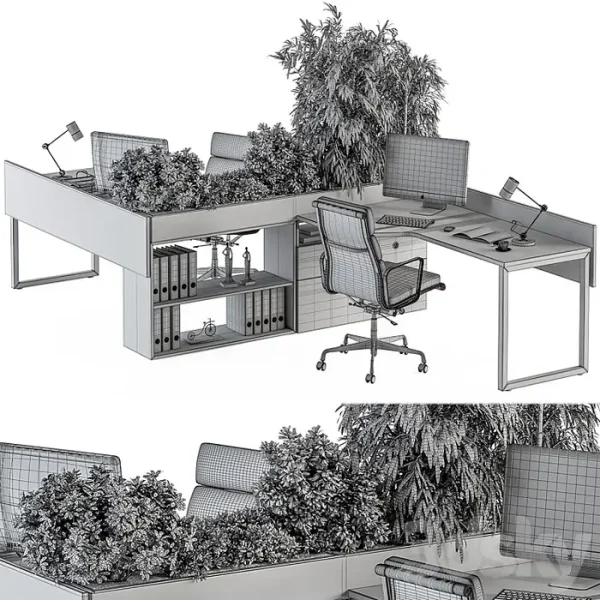 3DSky - Employee Set Office Furniture 348 - Image 4