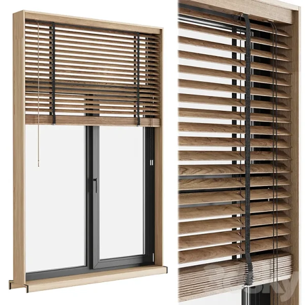 3DSky - Modern Windows with Metal Blinds and Wooden - Image 2
