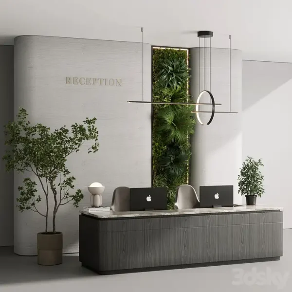 3DSky - Reception Desk Office Furniture 06