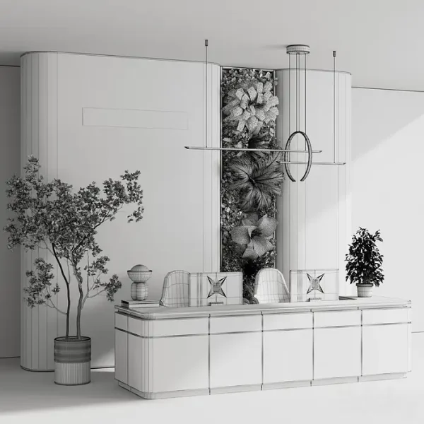 3DSky - Reception Desk Office Furniture 06 - Image 4