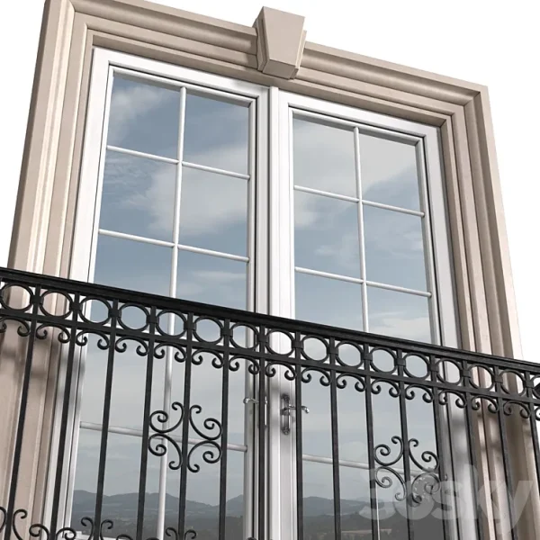 3DSky - Classical Front Window with a French Balcony - Image 3